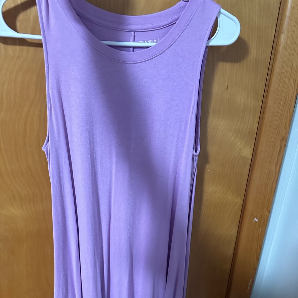 Purple Knee-Length Sleeveless Sundress